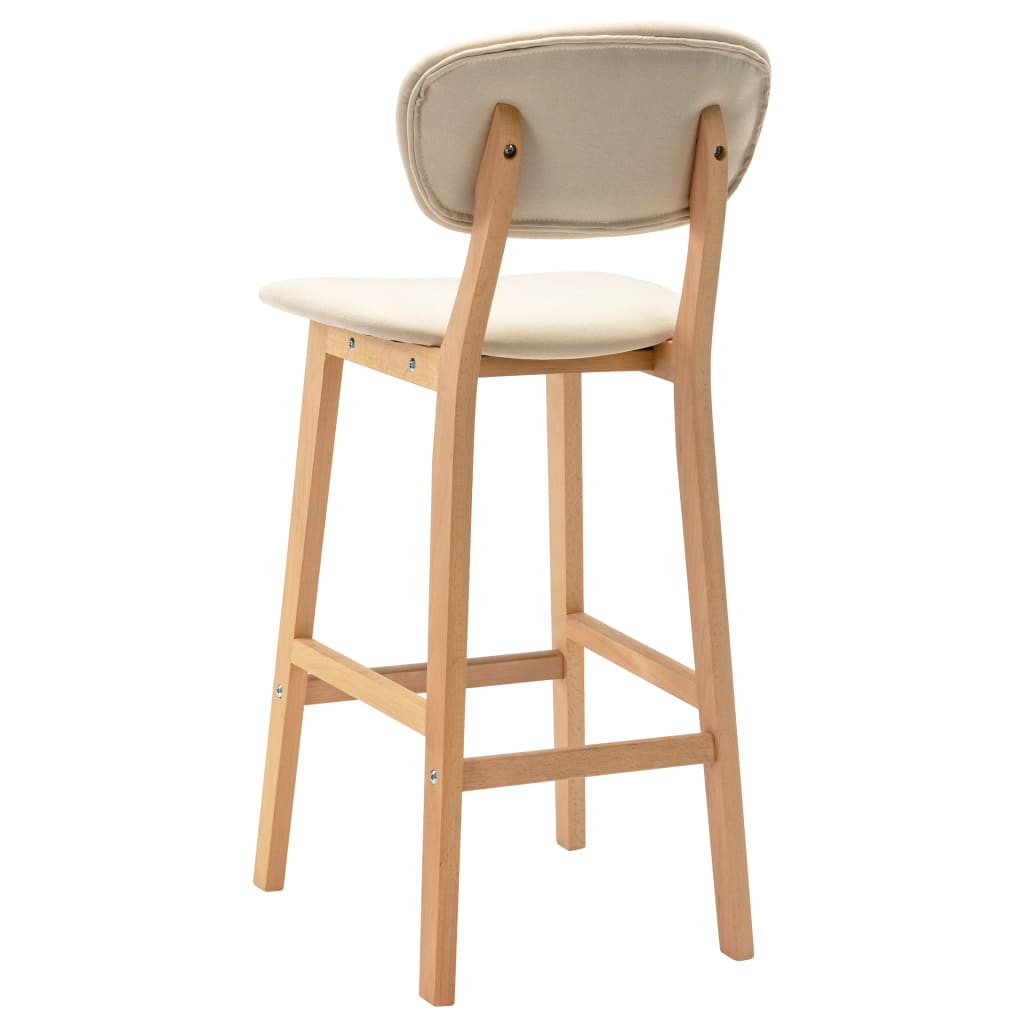 Barkrukken 2 st stof crèmekleurig is nu te koop bij PeponiXL, paradijselijk wonen!
