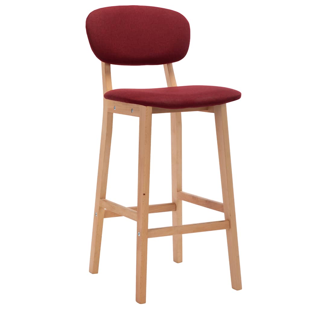 Barkrukken 2 st stof wijnrood is nu te koop bij PeponiXL, paradijselijk wonen!