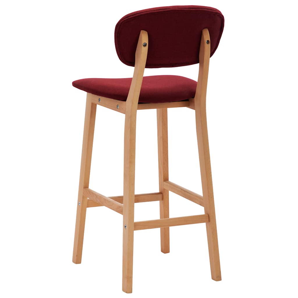 Barkrukken 2 st stof wijnrood is nu te koop bij PeponiXL, paradijselijk wonen!