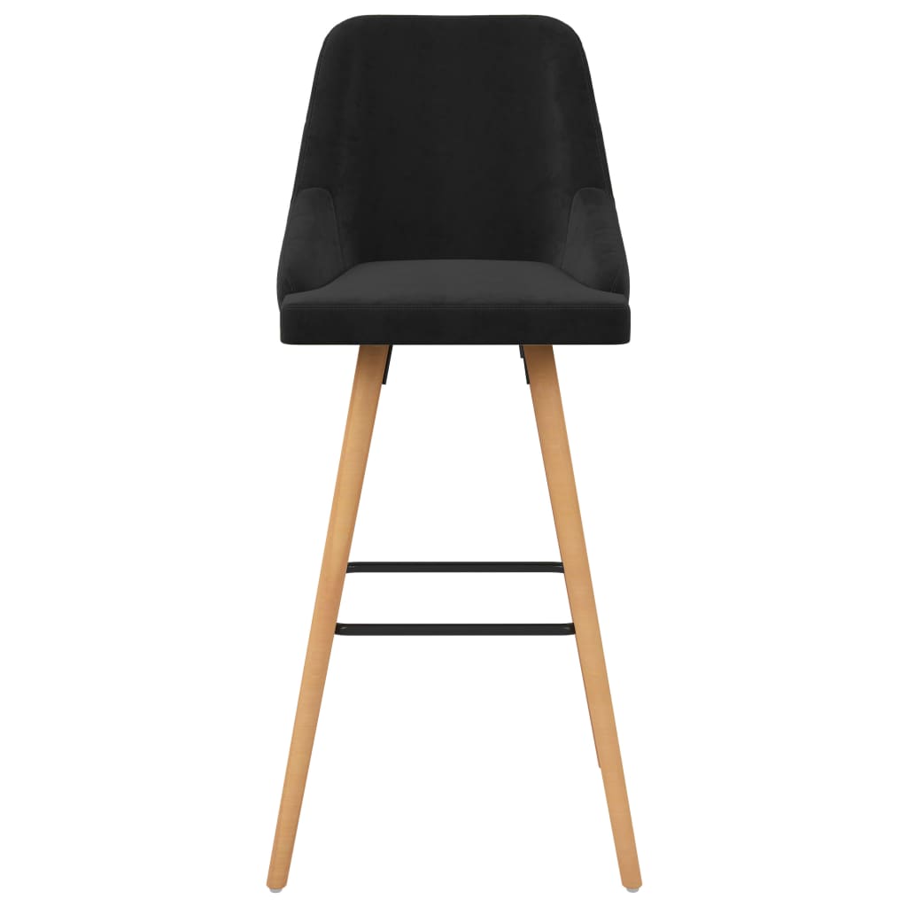 Barkrukken 2 st fluweel zwart is nu te koop bij PeponiXL, paradijselijk wonen!