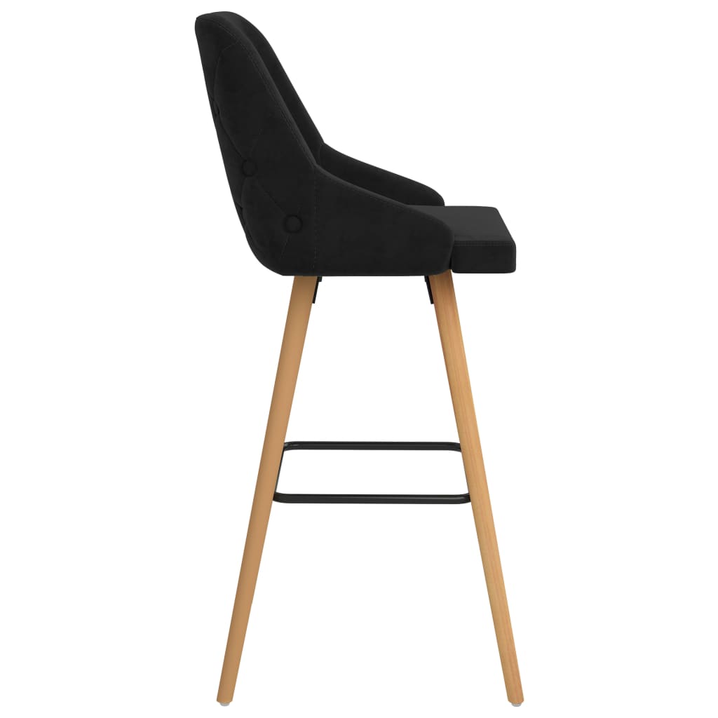 Barkrukken 2 st fluweel zwart is nu te koop bij PeponiXL, paradijselijk wonen!
