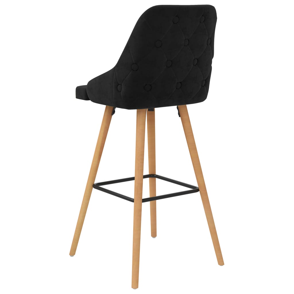 Barkrukken 2 st fluweel zwart is nu te koop bij PeponiXL, paradijselijk wonen!