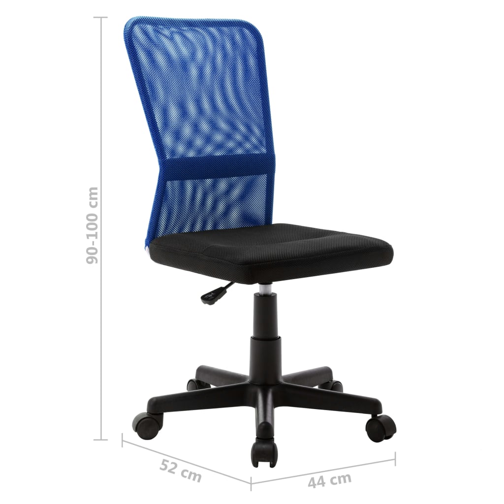 Kantoorstoel 44x52x100 cm mesh stof zwart en blauw is nu te koop bij PeponiXL, paradijselijk wonen!