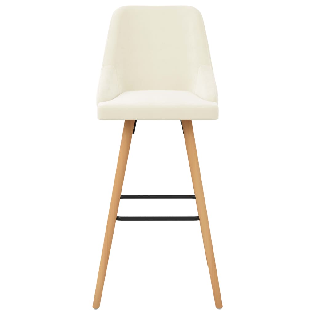 Barkrukken 2 st fluweel crèmekleurig is nu te koop bij PeponiXL, paradijselijk wonen!