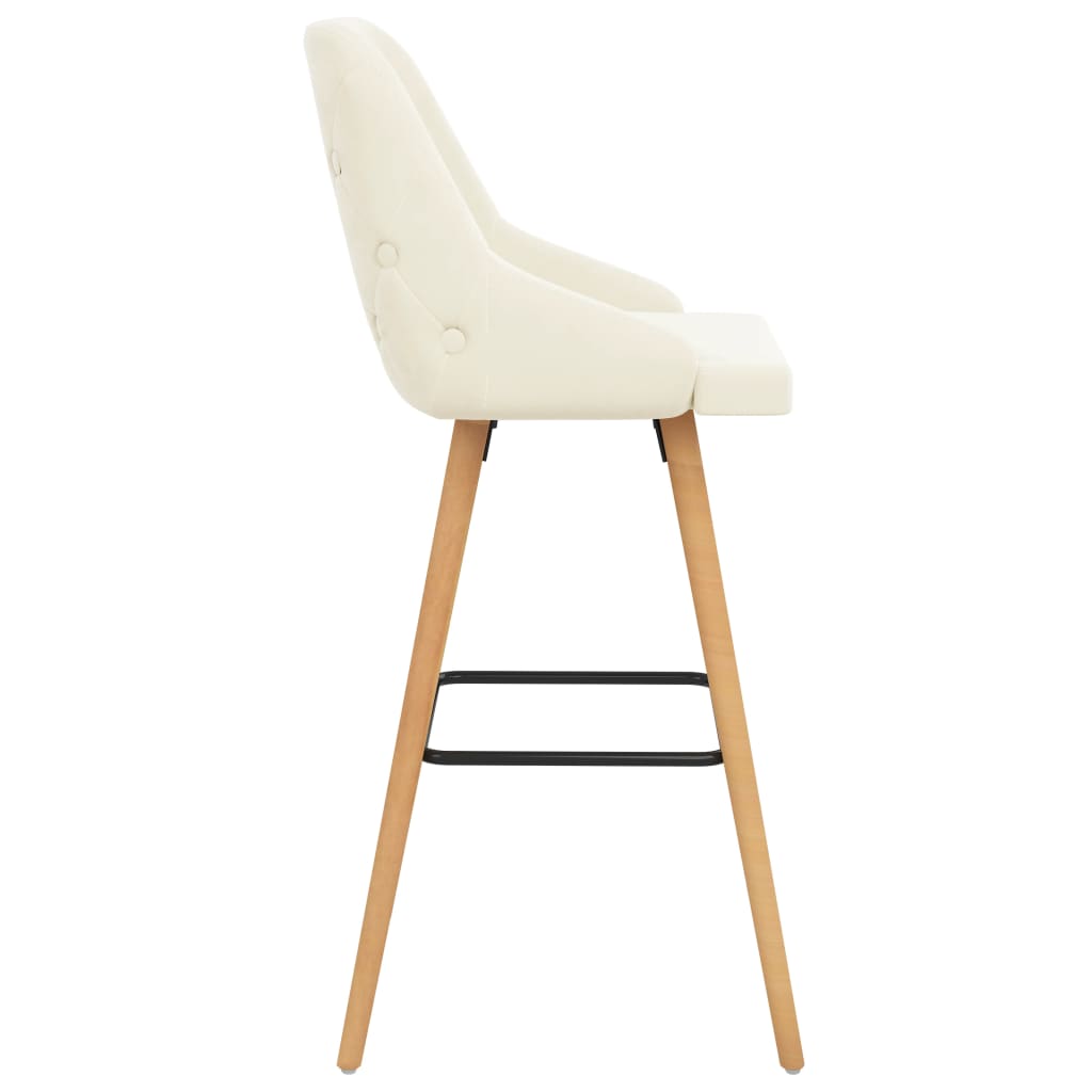 Barkrukken 2 st fluweel crèmekleurig is nu te koop bij PeponiXL, paradijselijk wonen!