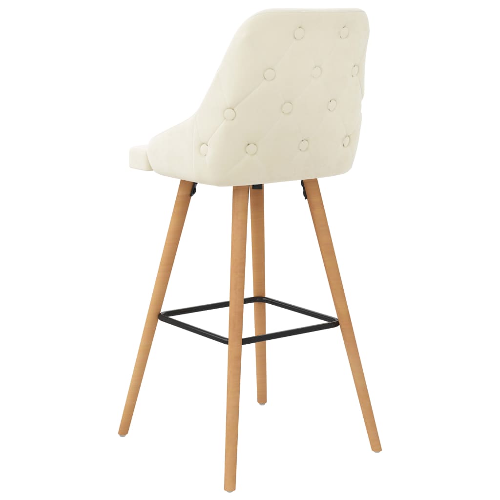 Barkrukken 2 st fluweel crèmekleurig is nu te koop bij PeponiXL, paradijselijk wonen!