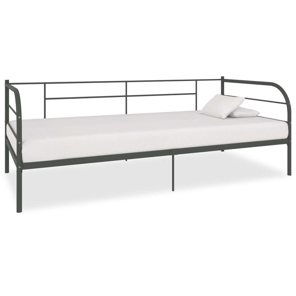 Bedbank metaal grijs 90x200 cm is nu te koop bij PeponiXL, paradijselijk wonen!