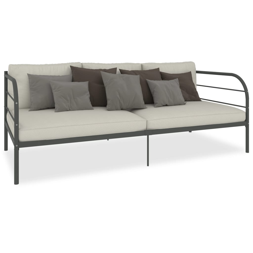 Bedbank metaal grijs 90x200 cm is nu te koop bij PeponiXL, paradijselijk wonen!