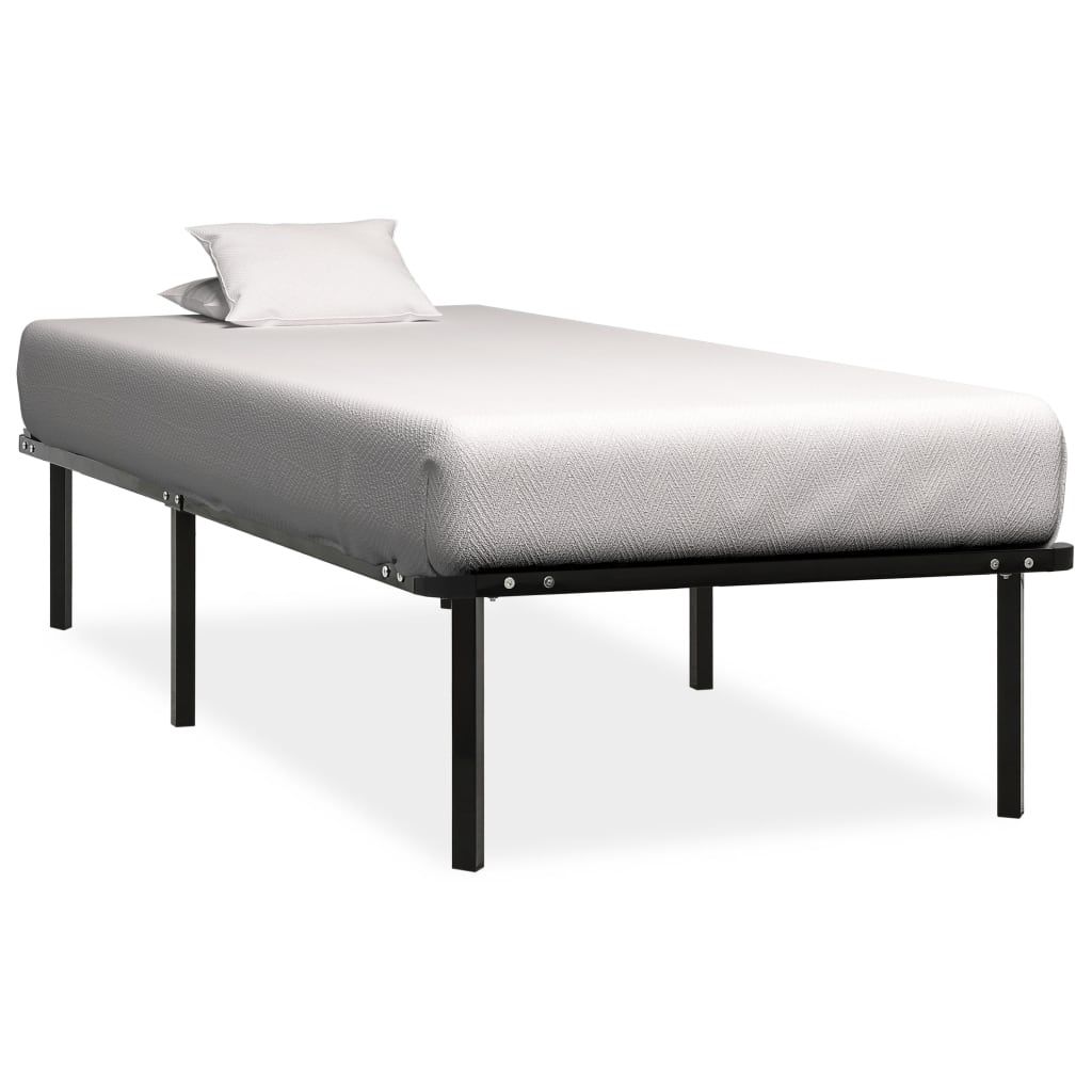 Bedframe metaal zwart 100x200 cm is nu te koop bij PeponiXL, paradijselijk wonen!