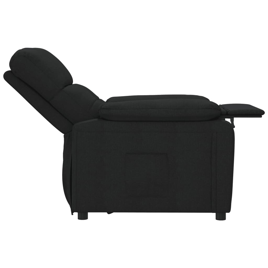 Fauteuil verstelbaar stof zwart is nu te koop bij PeponiXL, paradijselijk wonen!