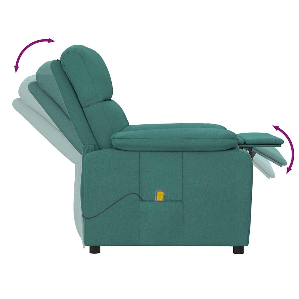Massagestoel stof donkergroen is nu te koop bij PeponiXL, paradijselijk wonen!