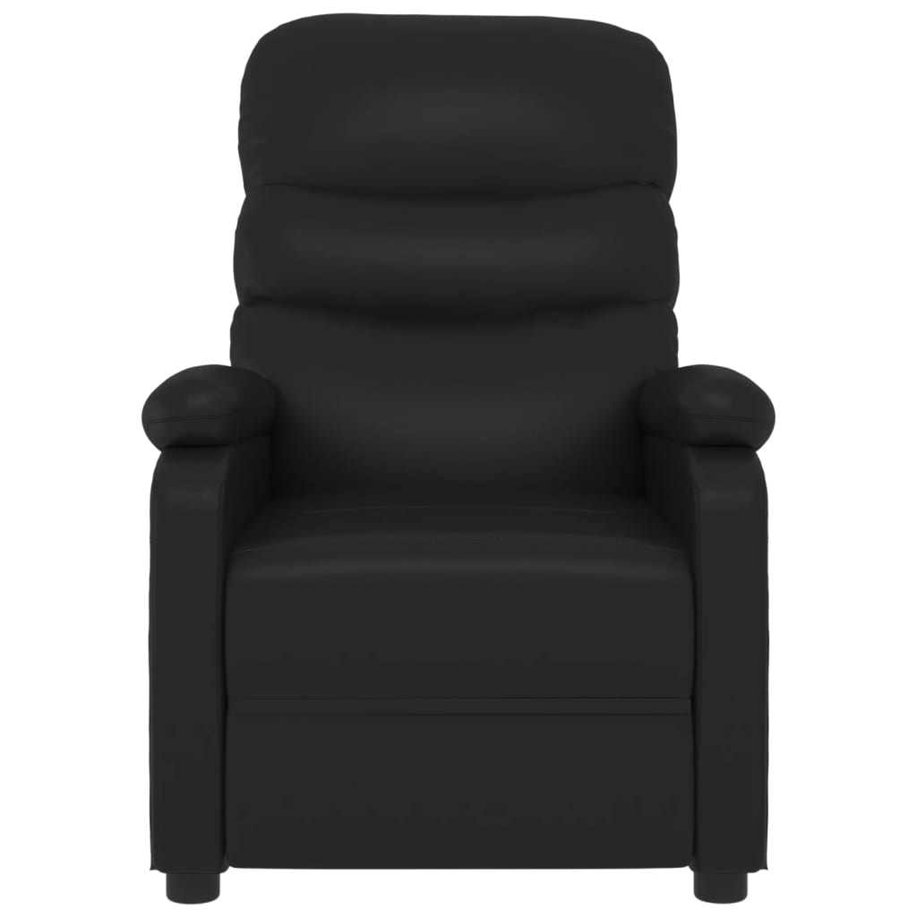 Fauteuil verstelbaar kunstleer zwart is nu te koop bij PeponiXL, paradijselijk wonen!