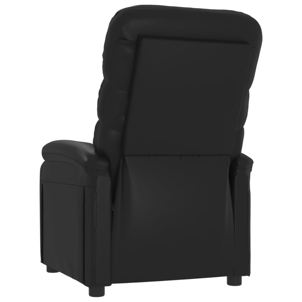 Fauteuil verstelbaar kunstleer zwart is nu te koop bij PeponiXL, paradijselijk wonen!