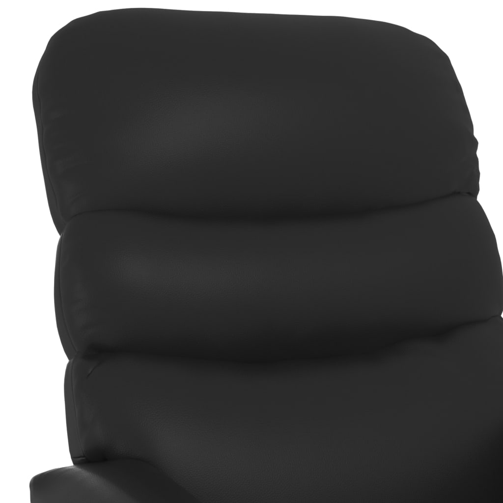 Fauteuil verstelbaar kunstleer zwart is nu te koop bij PeponiXL, paradijselijk wonen!