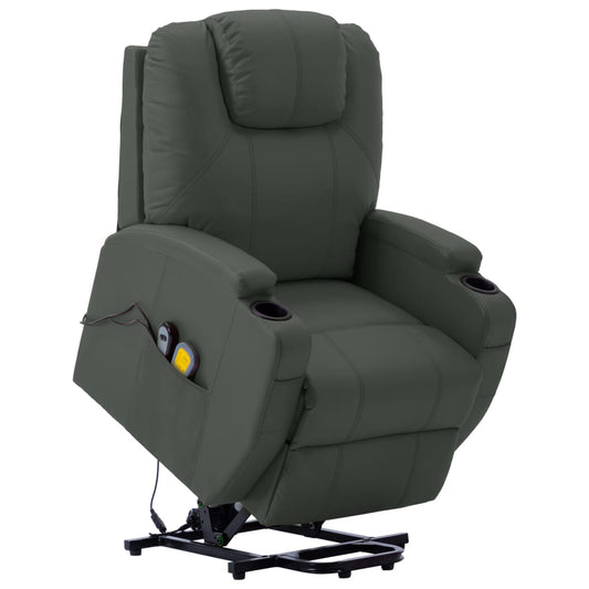 Sta-op-massagestoel kunstleer antracietkleurig is nu te koop bij PeponiXL, paradijselijk wonen!