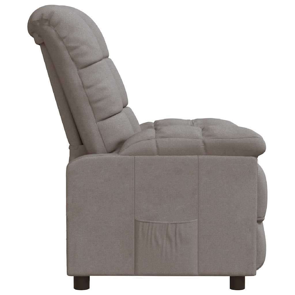 Fauteuil verstelbaar stof taupe is nu te koop bij PeponiXL, paradijselijk wonen!