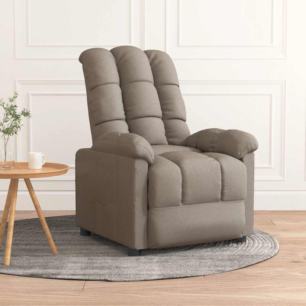 Fauteuil verstelbaar stof taupe is nu te koop bij PeponiXL, paradijselijk wonen!