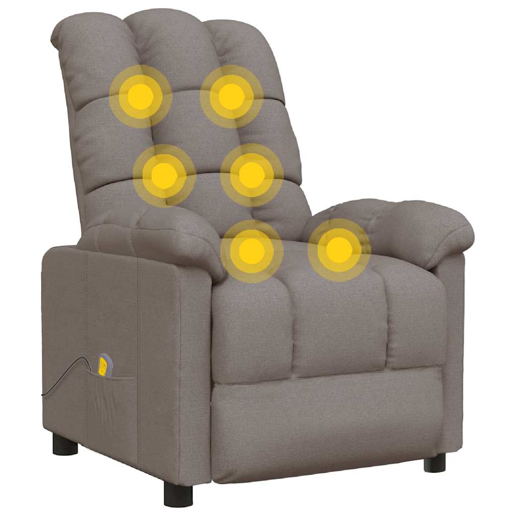 Massagestoel stof taupe is nu te koop bij PeponiXL, paradijselijk wonen!