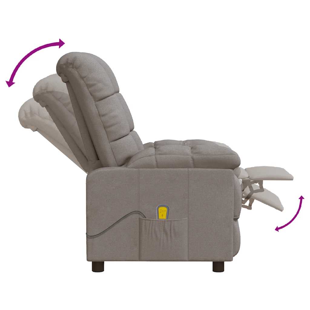 Massagestoel stof taupe is nu te koop bij PeponiXL, paradijselijk wonen!