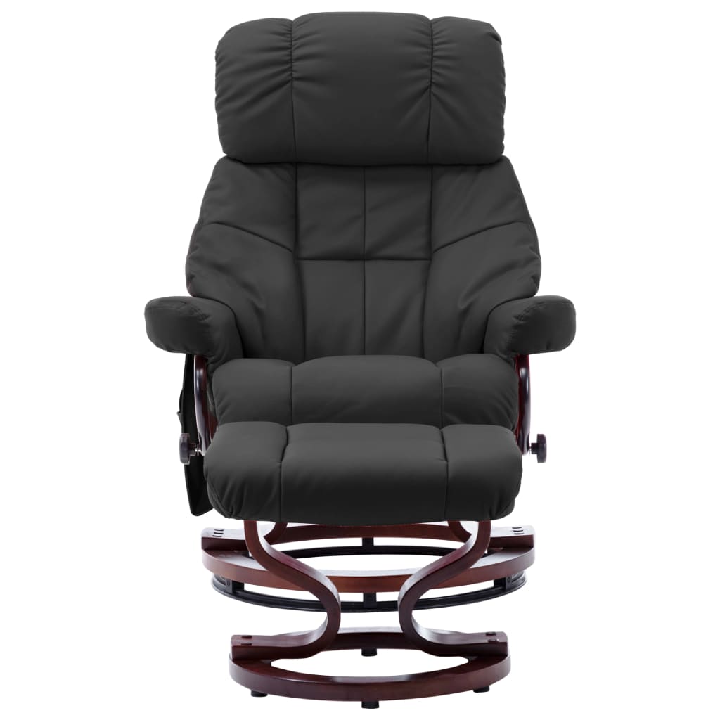 Massagestoel verstelbaar kunstleer en gebogen hout grijs is nu te koop bij PeponiXL, paradijselijk wonen!