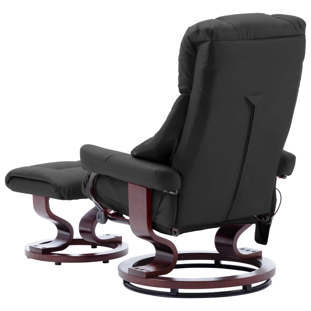 Massagestoel verstelbaar kunstleer en gebogen hout grijs is nu te koop bij PeponiXL, paradijselijk wonen!