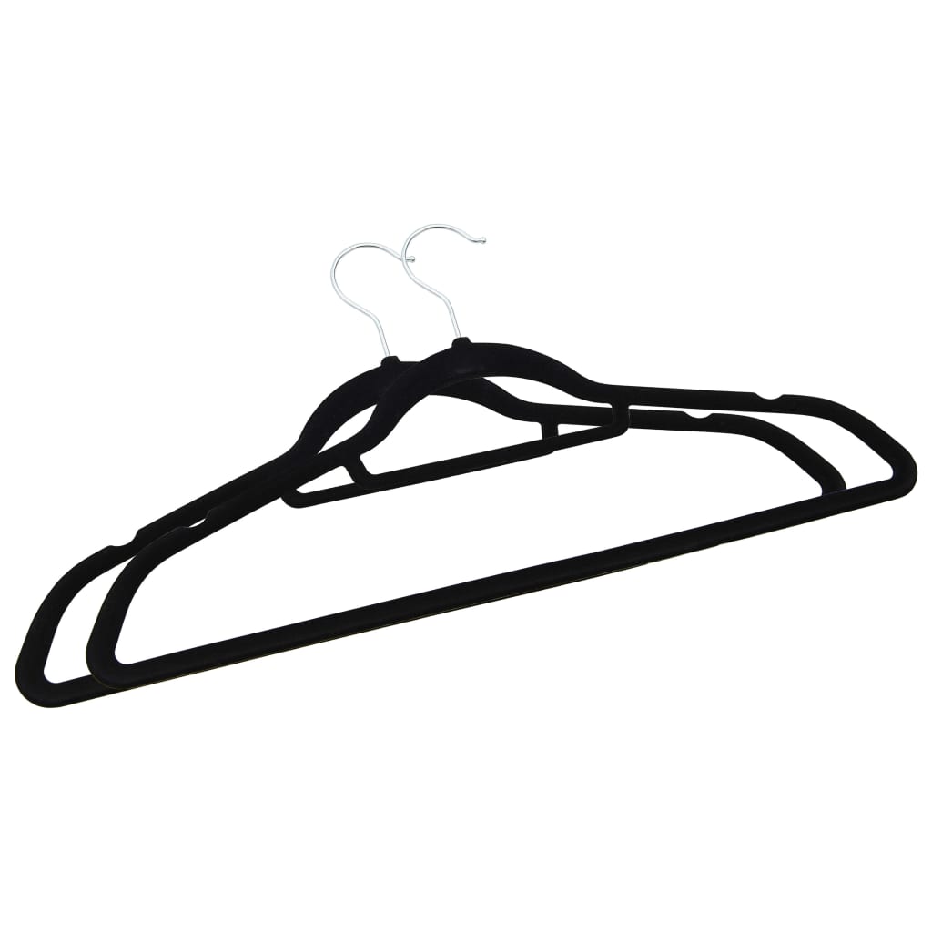 50-delige Kledinghangerset anti-slip fluweel zwart is nu te koop bij PeponiXL, paradijselijk wonen!