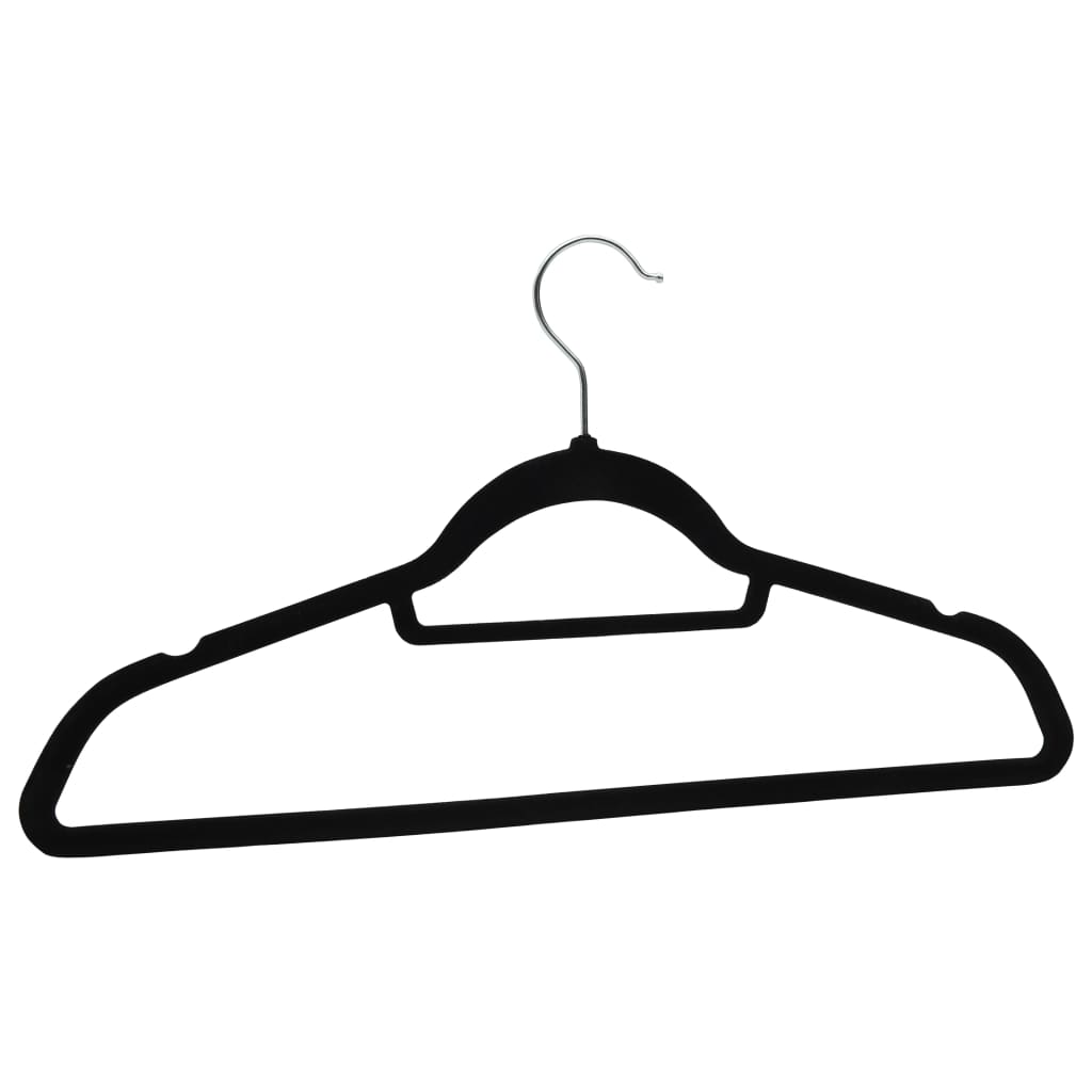 50-delige Kledinghangerset anti-slip fluweel zwart is nu te koop bij PeponiXL, paradijselijk wonen!