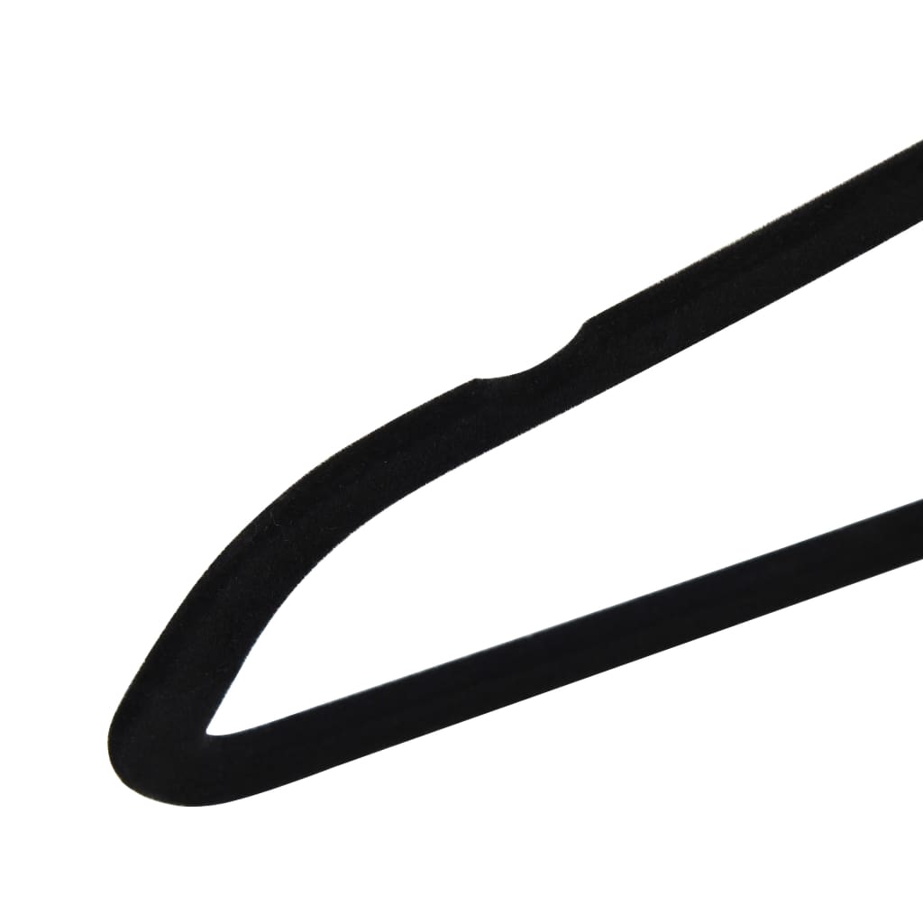 50-delige Kledinghangerset anti-slip fluweel zwart is nu te koop bij PeponiXL, paradijselijk wonen!