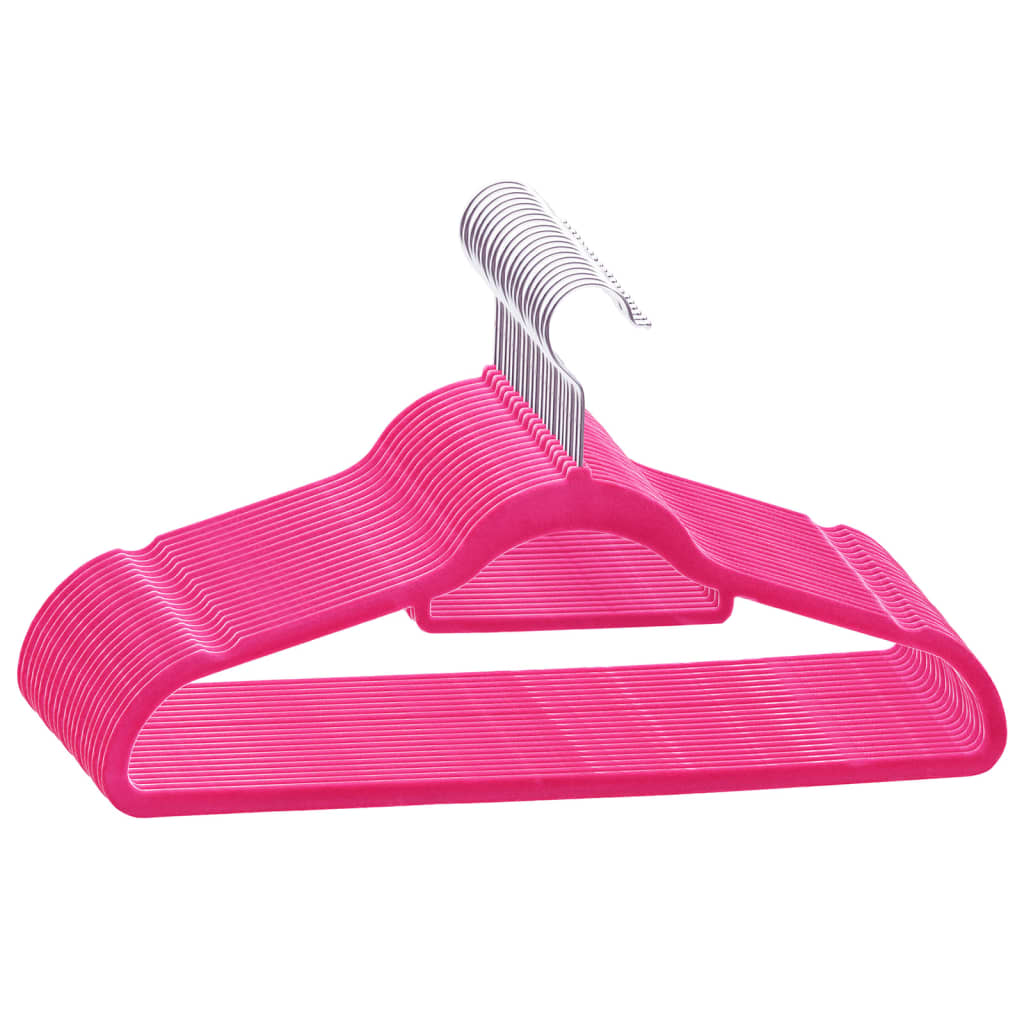 20-delige Kledinghangerset anti-slip fluweel roze is nu te koop bij PeponiXL, paradijselijk wonen!