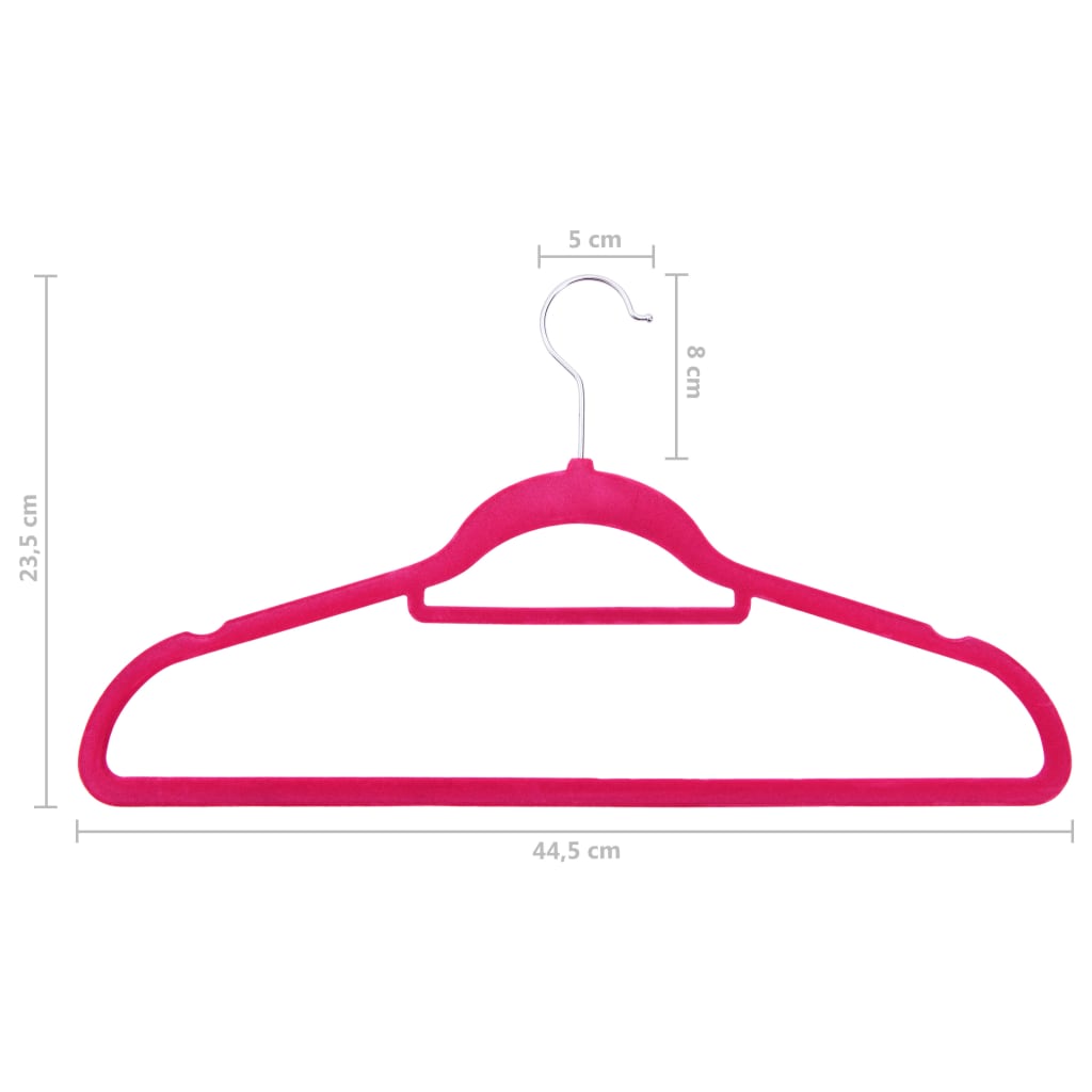 20-delige Kledinghangerset anti-slip fluweel roze is nu te koop bij PeponiXL, paradijselijk wonen!
