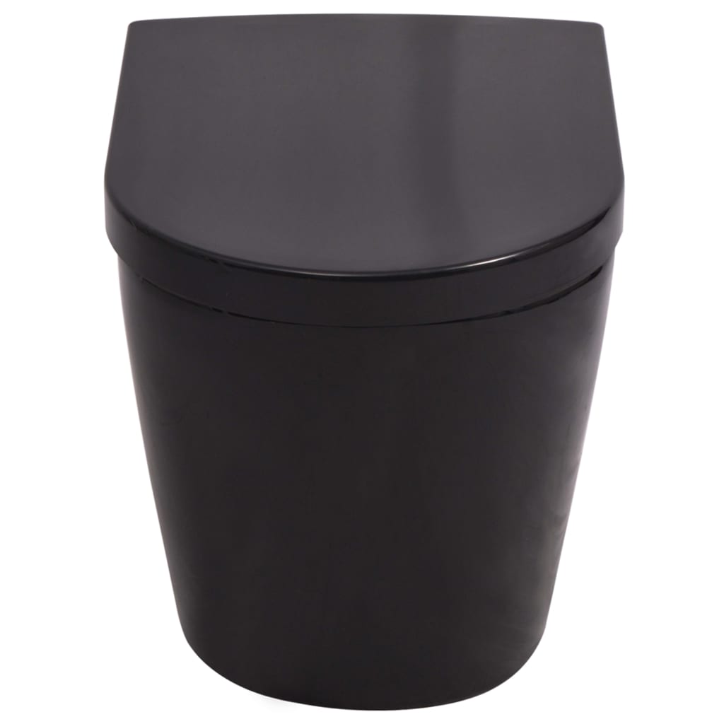 Hangend toilet met verborgen stortbak keramiek zwart is nu te koop bij PeponiXL, paradijselijk wonen!