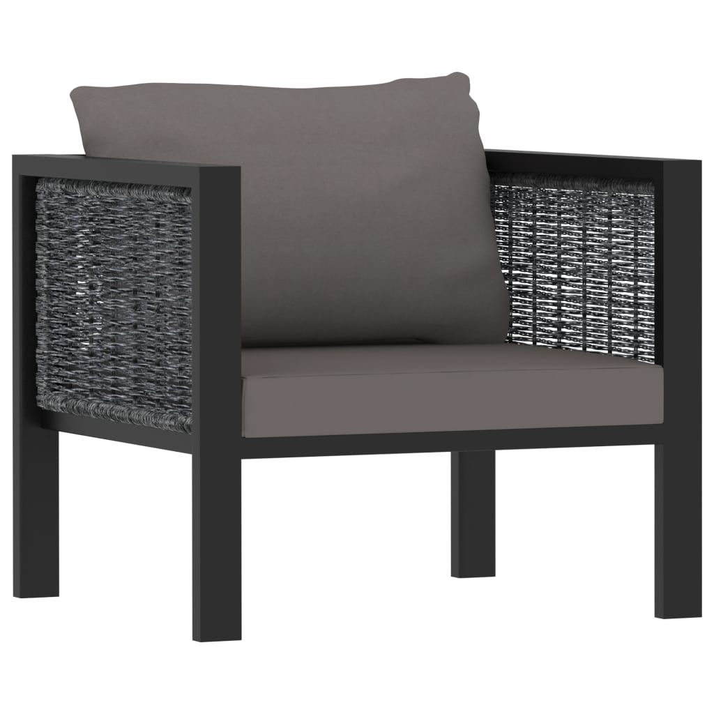 6-delige Loungeset met kussens poly rattan antraciet is nu te koop bij PeponiXL, paradijselijk wonen!