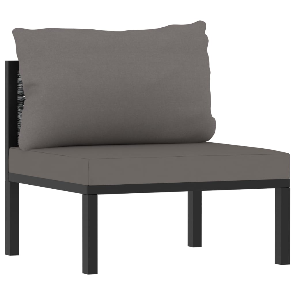 6-delige Loungeset met kussens poly rattan antraciet is nu te koop bij PeponiXL, paradijselijk wonen!