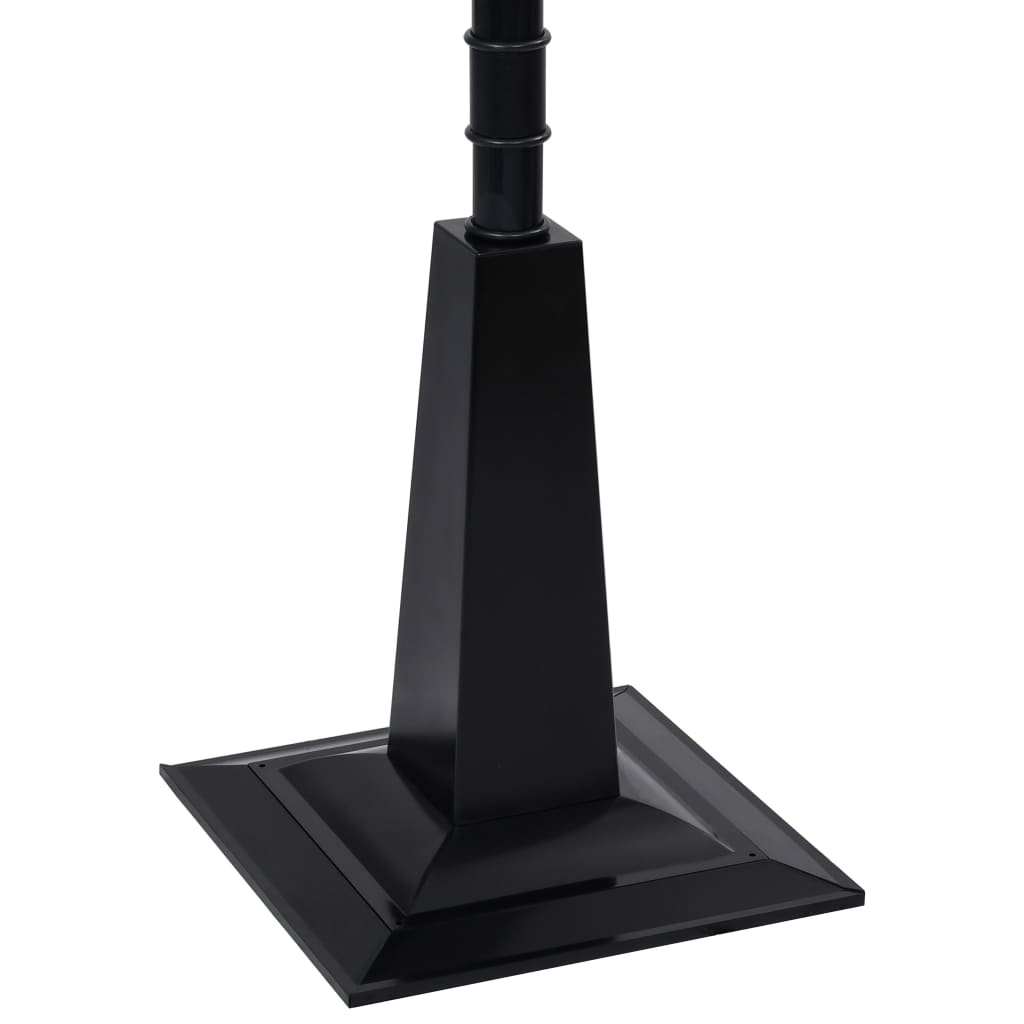 Straatlantaarn met kerstman 81x40x188 cm PVC zwart en rood is nu te koop bij PeponiXL, paradijselijk wonen!