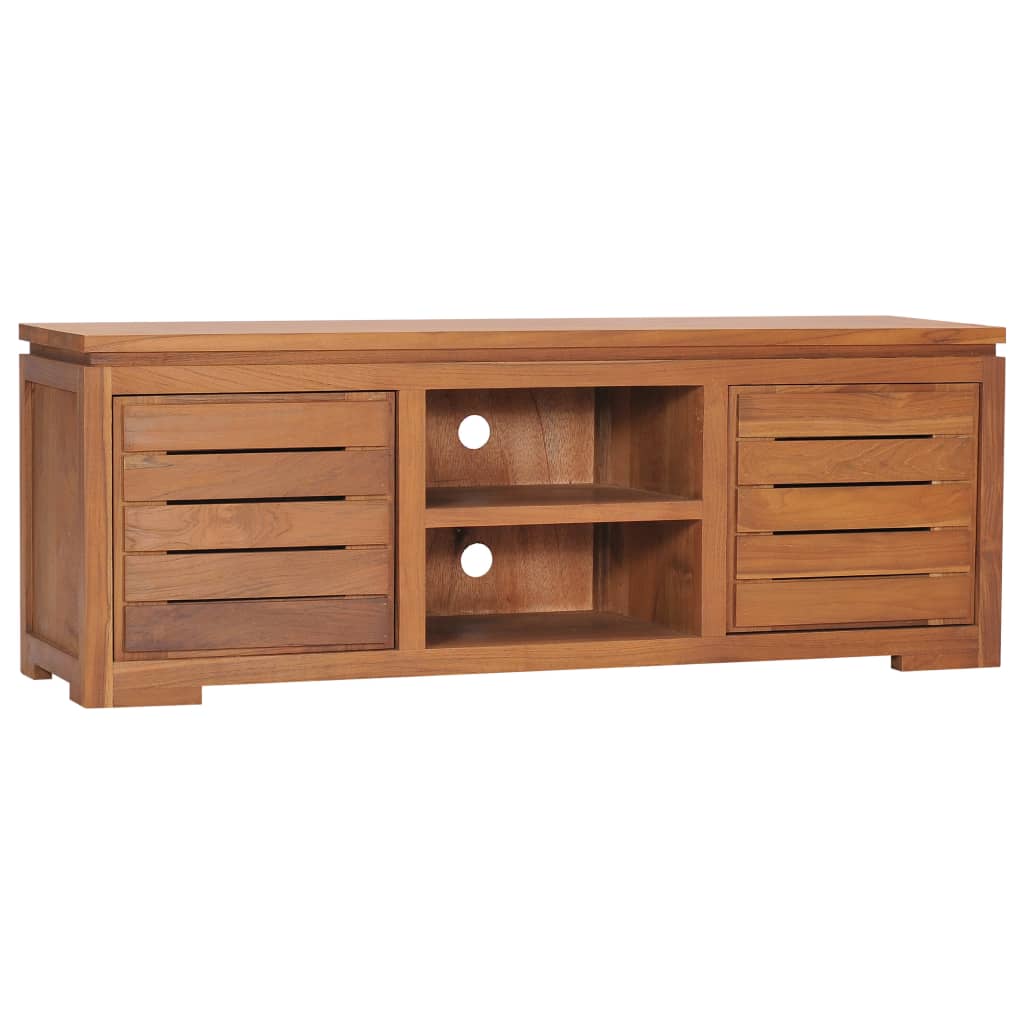 Tv-meubel 110x30x40 cm massief teakhout is nu te koop bij PeponiXL, paradijselijk wonen!
