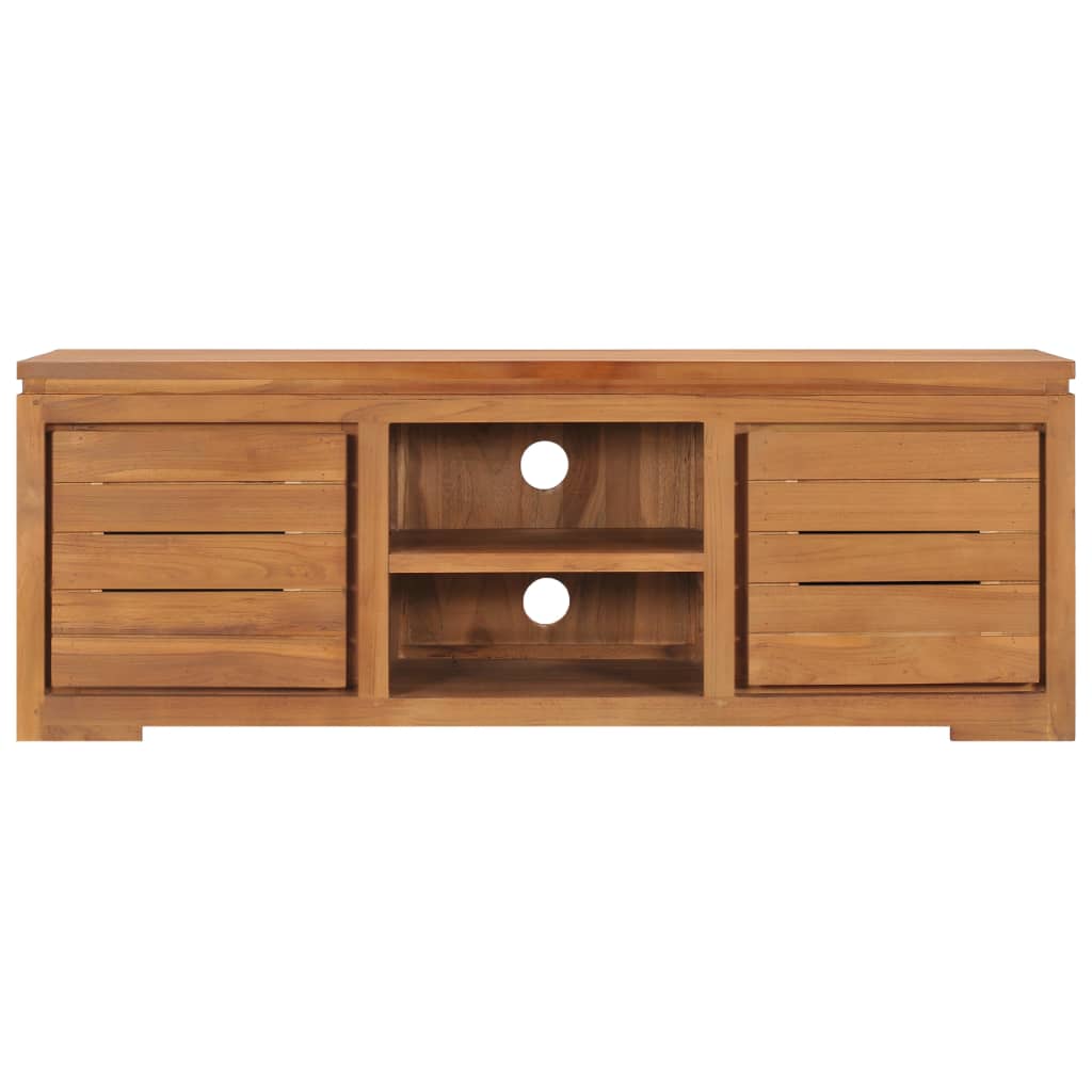 Tv-meubel 110x30x40 cm massief teakhout is nu te koop bij PeponiXL, paradijselijk wonen!