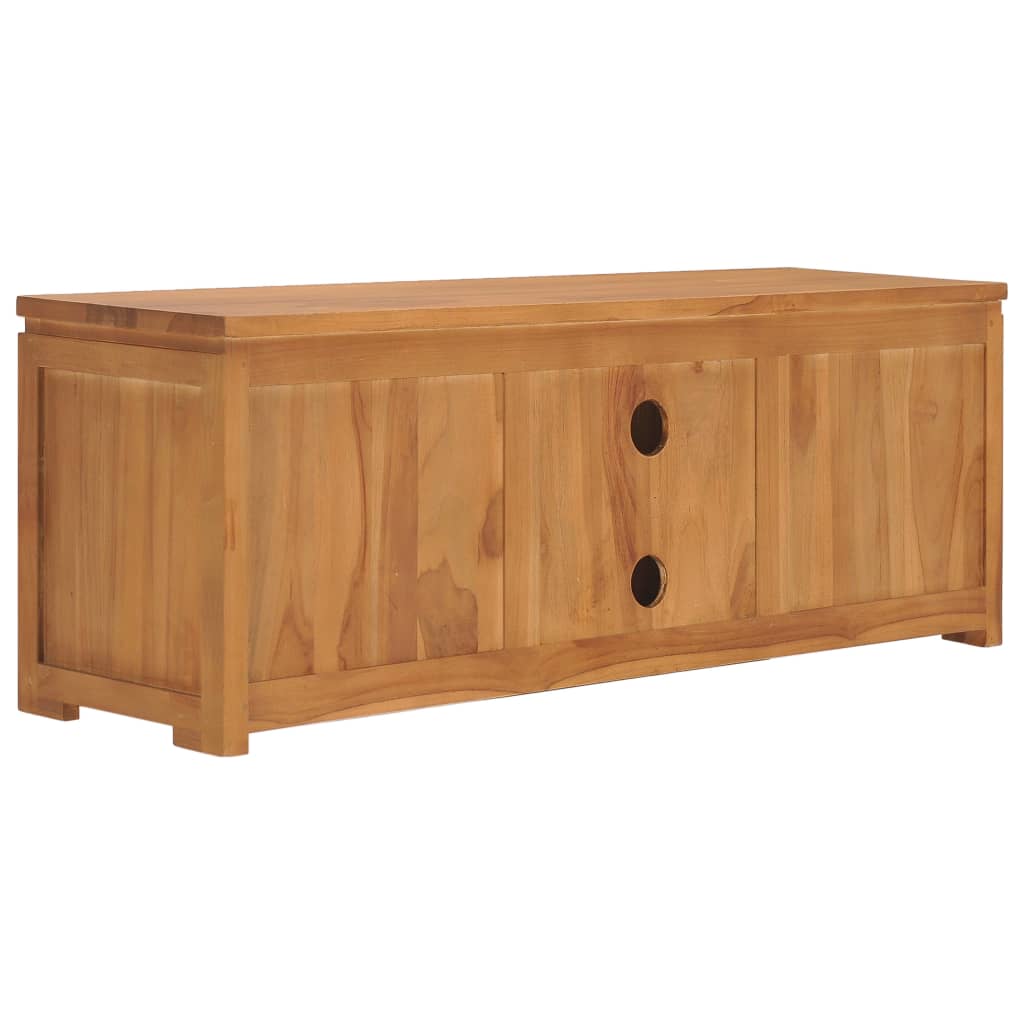 Tv-meubel 110x30x40 cm massief teakhout is nu te koop bij PeponiXL, paradijselijk wonen!
