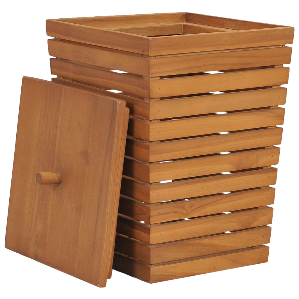 Wasmand 30x30x45 cm massief teakhout