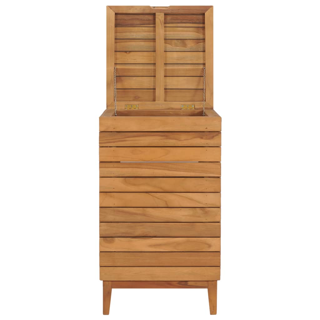 Wasmand 40x40x70 cm massief teakhout