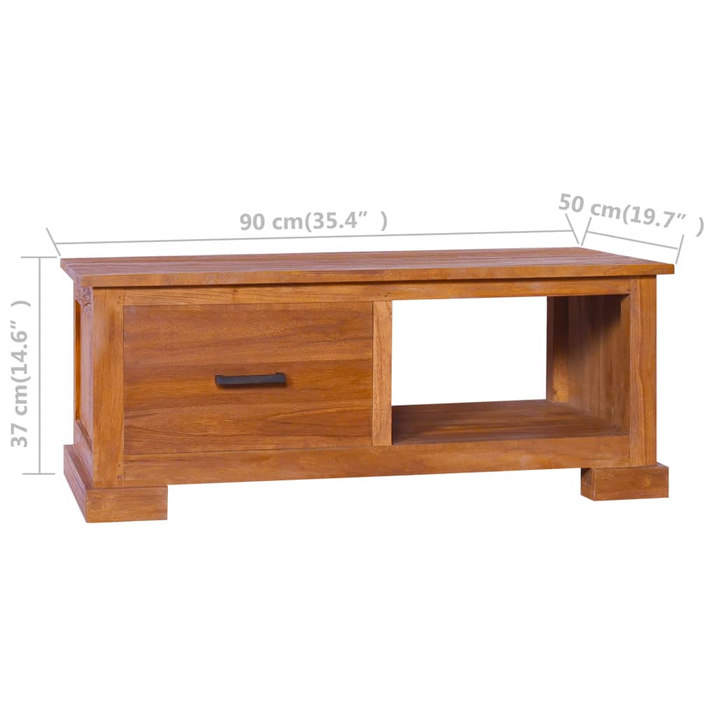 Tv-meubel 90x50x37 cm massief teakhout is nu te koop bij PeponiXL, paradijselijk wonen!
