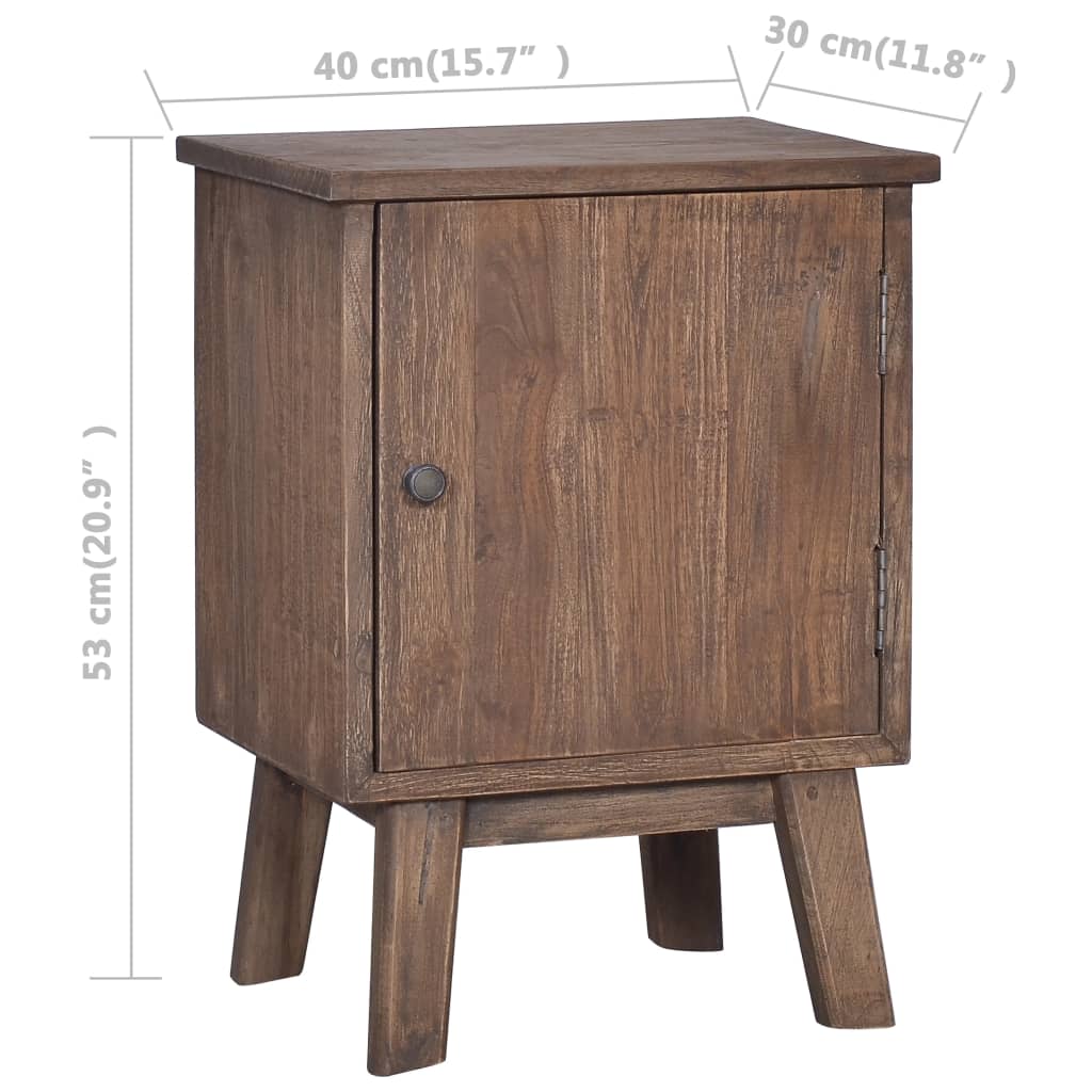 Nachtkastje 40x30x53 cm massief teakhout is nu te koop bij PeponiXL, paradijselijk wonen!