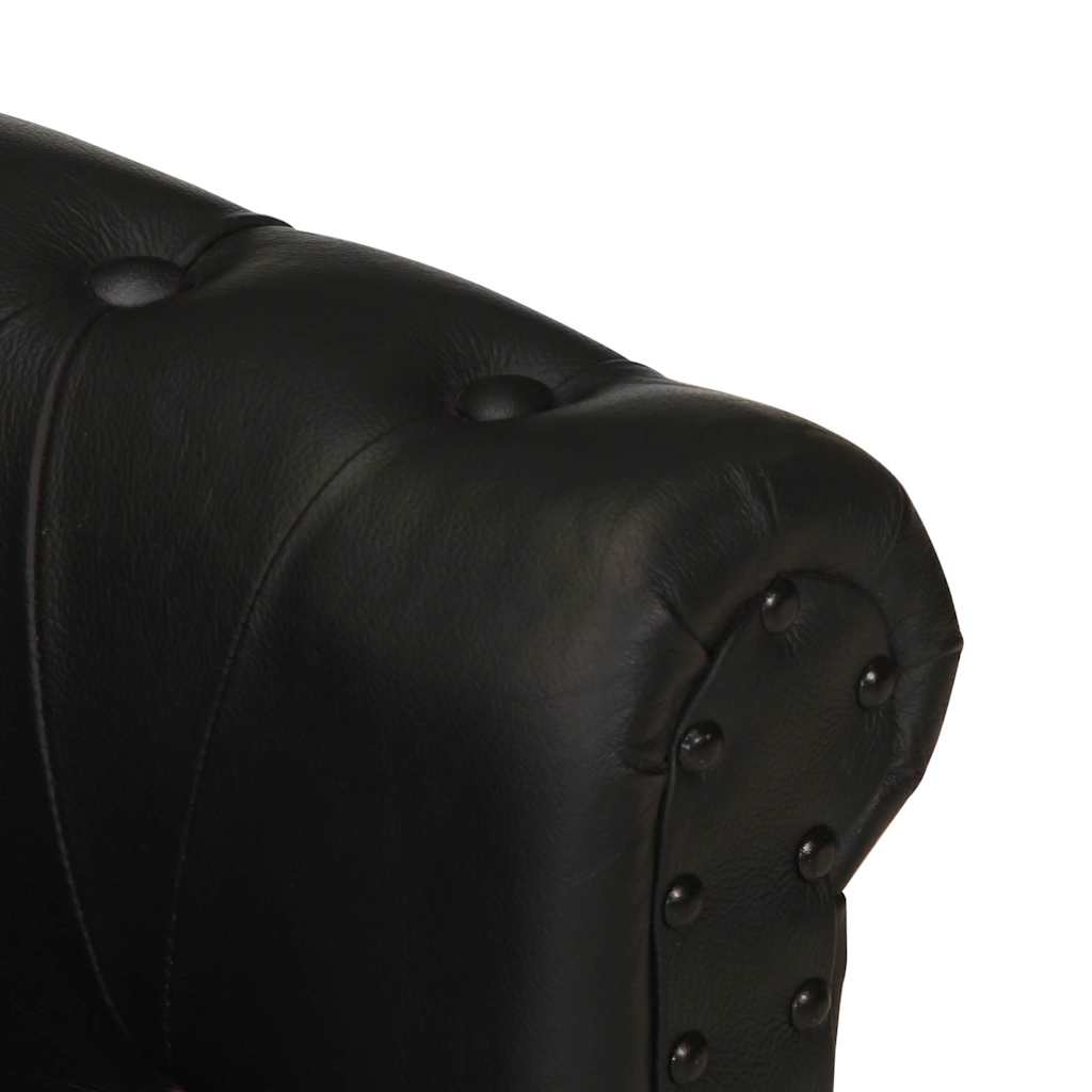 Fauteuil echt geitenleer zwart is nu te koop bij PeponiXL, paradijselijk wonen!