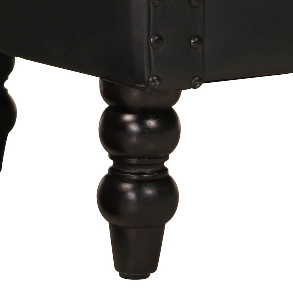Fauteuil echt geitenleer zwart is nu te koop bij PeponiXL, paradijselijk wonen!