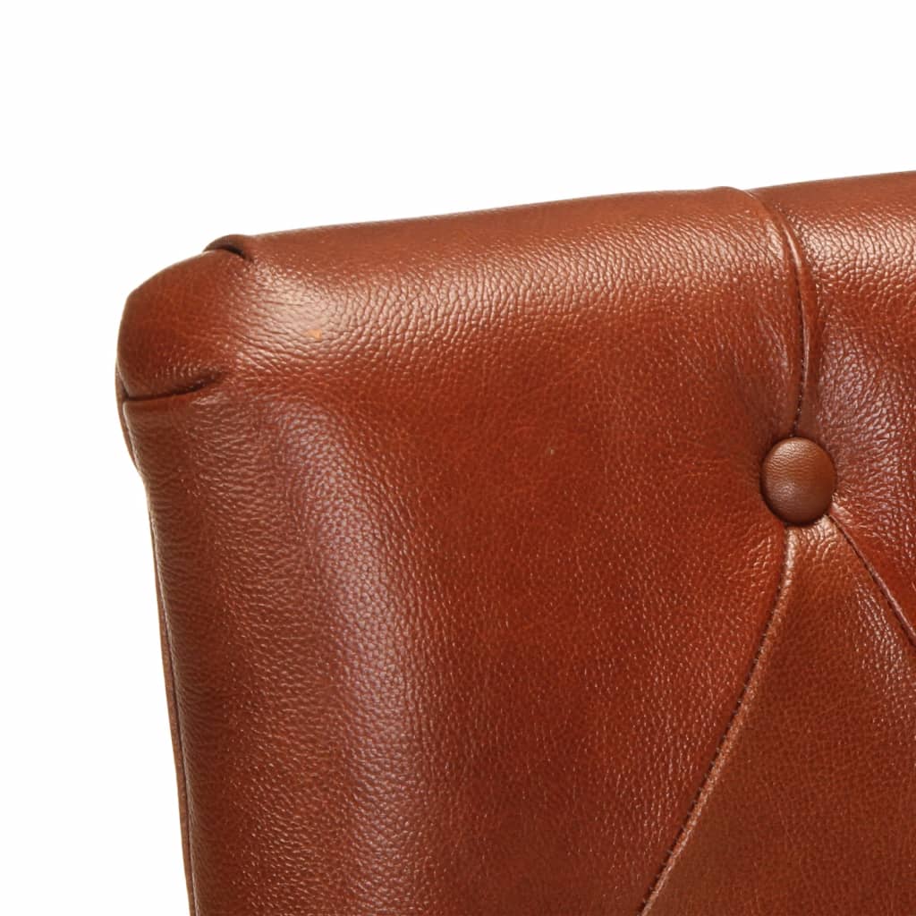 Eetkamerstoelen 2 st echt geitenleer bruin is nu te koop bij PeponiXL, paradijselijk wonen!