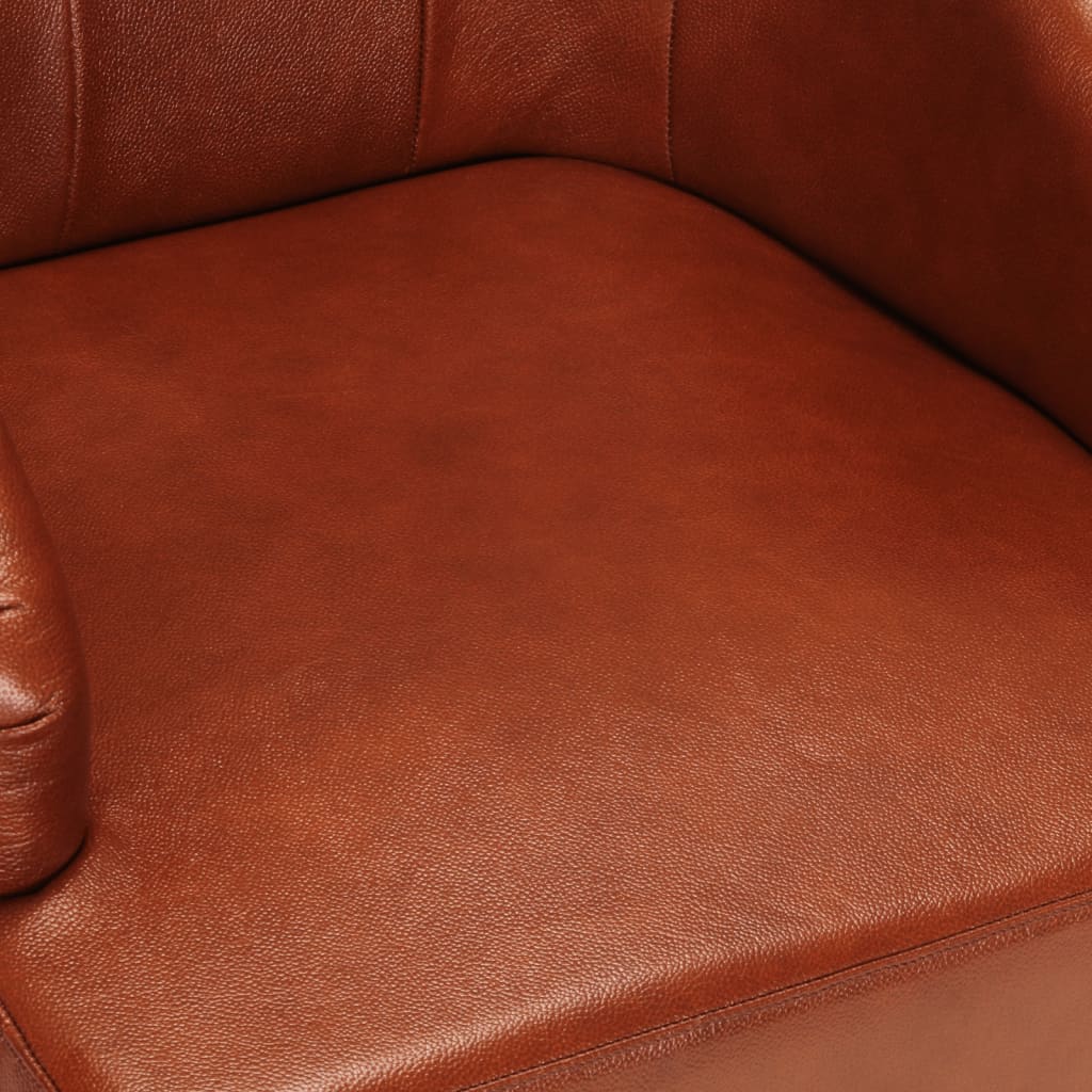 Eetkamerstoelen 2 st echt geitenleer bruin is nu te koop bij PeponiXL, paradijselijk wonen!