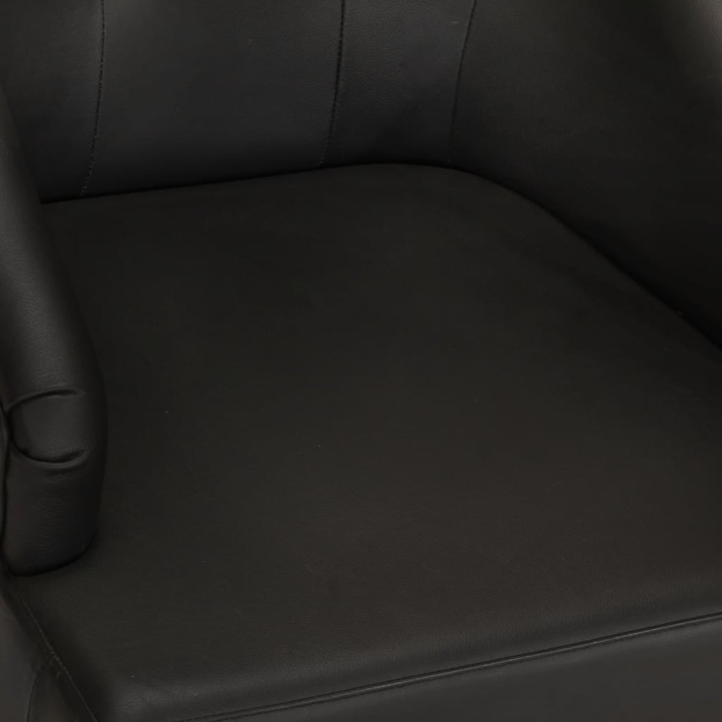 Eetkamerstoelen 2 st echt geitenleer zwart is nu te koop bij PeponiXL, paradijselijk wonen!