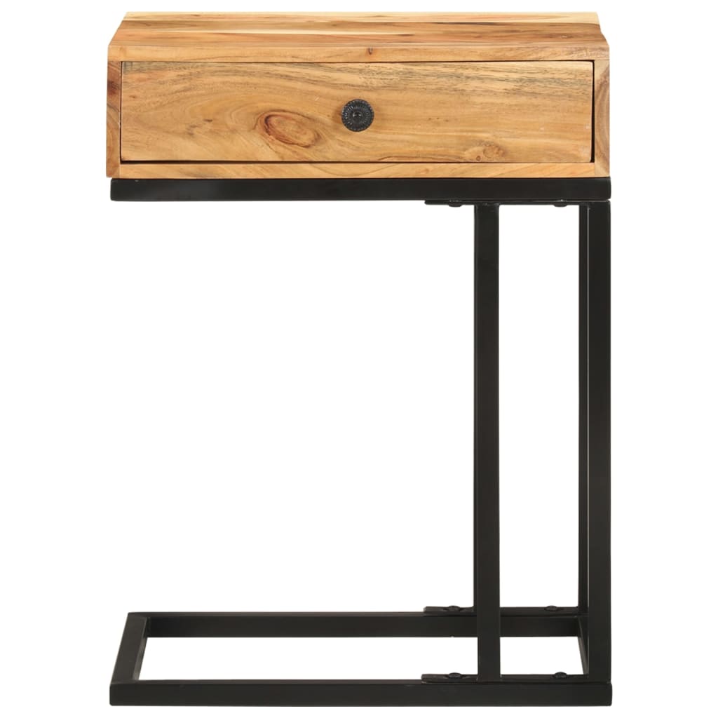 Bijzettafel U-vormig 45x30x61 cm massief acaciahout is nu te koop bij PeponiXL, paradijselijk wonen!