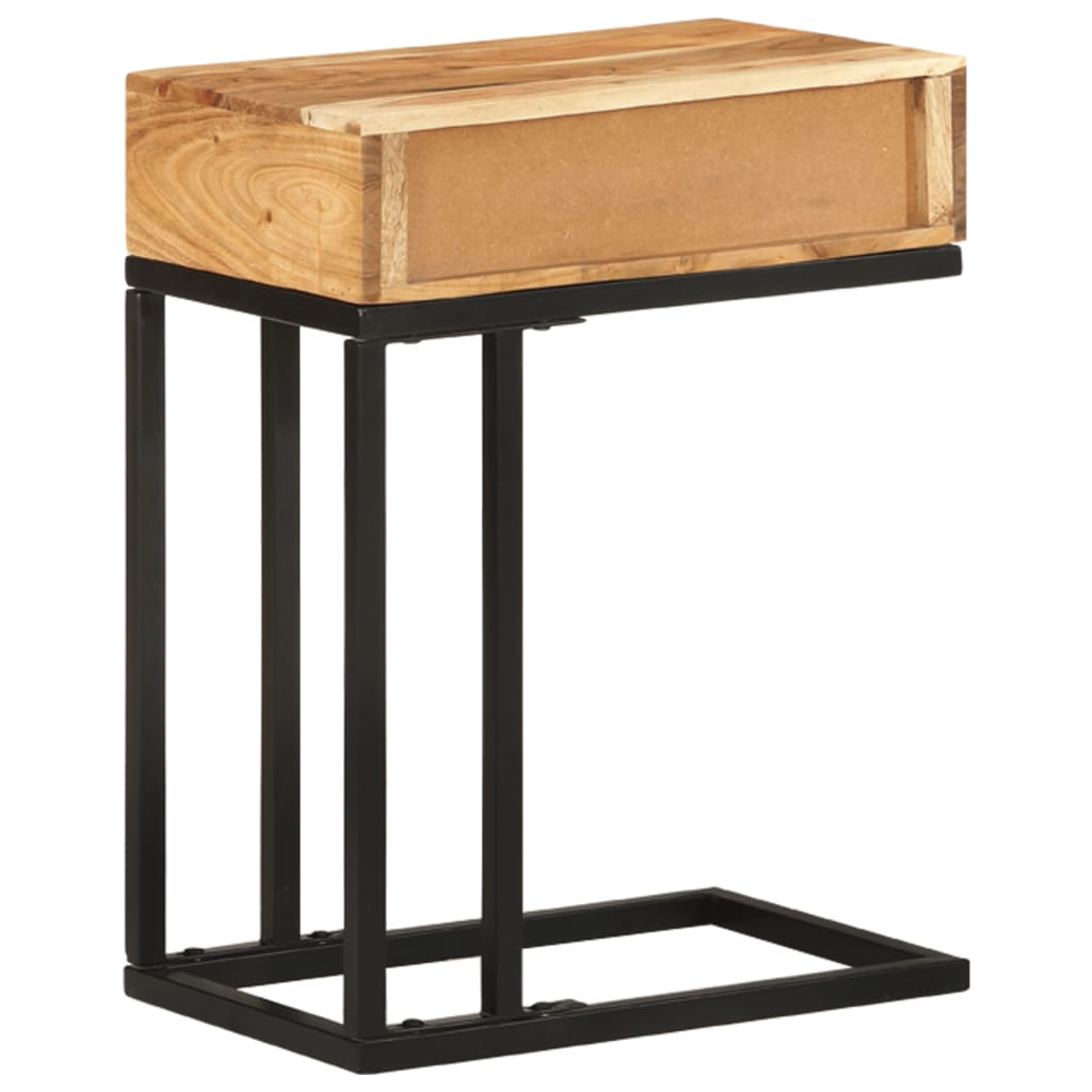 Bijzettafel U-vormig 45x30x61 cm massief acaciahout is nu te koop bij PeponiXL, paradijselijk wonen!