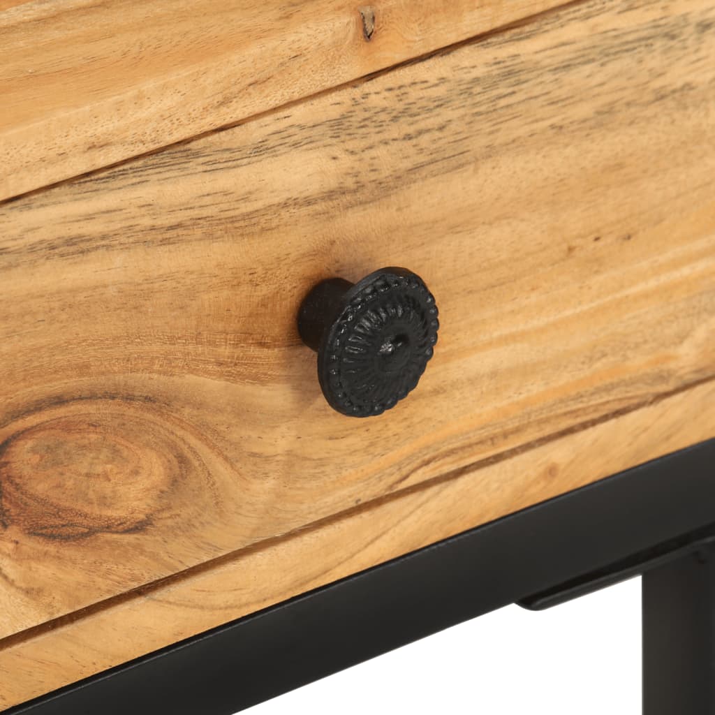 Bijzettafel U-vormig 45x30x61 cm massief acaciahout is nu te koop bij PeponiXL, paradijselijk wonen!