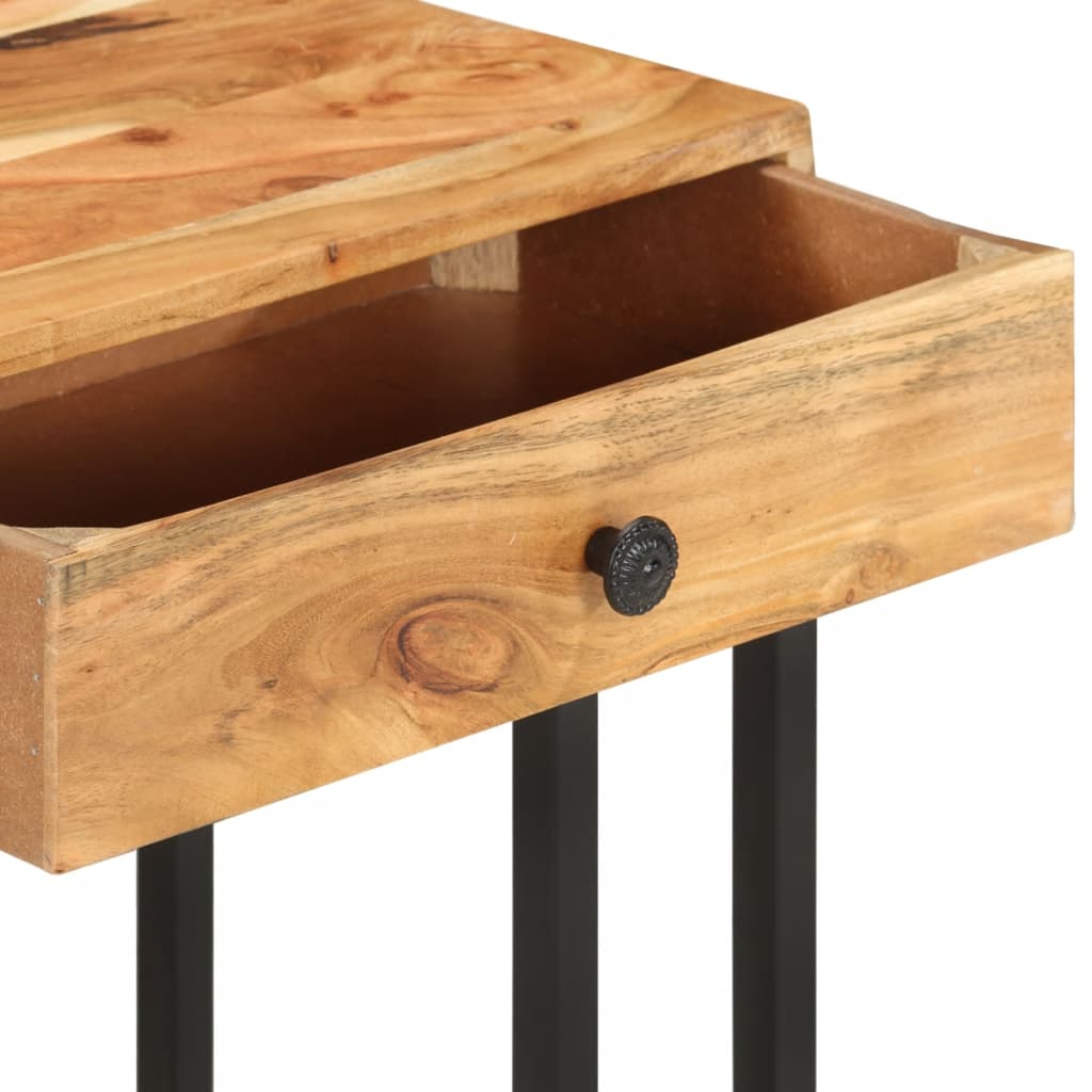 Bijzettafel U-vormig 45x30x61 cm massief acaciahout is nu te koop bij PeponiXL, paradijselijk wonen!